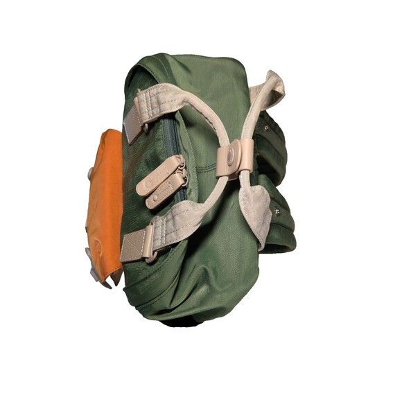 Himawari Womens Back Pack With Organizing Pockets & Adjustable Straps, Grn/Ora - Picture 2 of 7